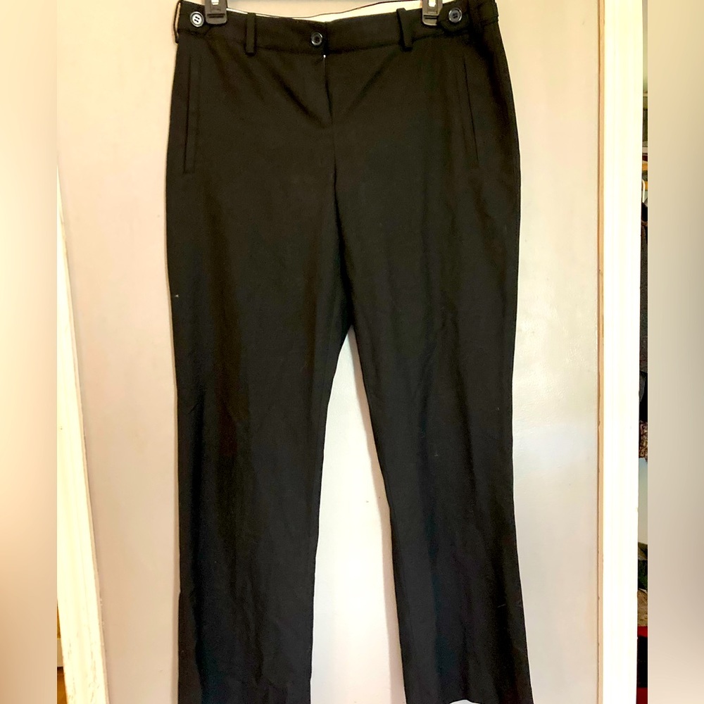 Oobe Pants Woman’s Size 6/31 Black Chinos Straight Leg Easy Care Soft Slimming